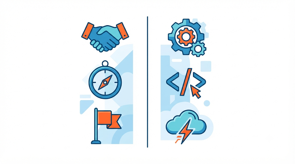 Responsibilities an agency retains versus those it delegates in software development outsourcing